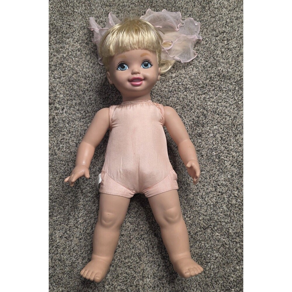 Vintage Cuddly Soft Kelly Doll Barbie Sister 16” Mattel 2002 Blonde Baby Doll